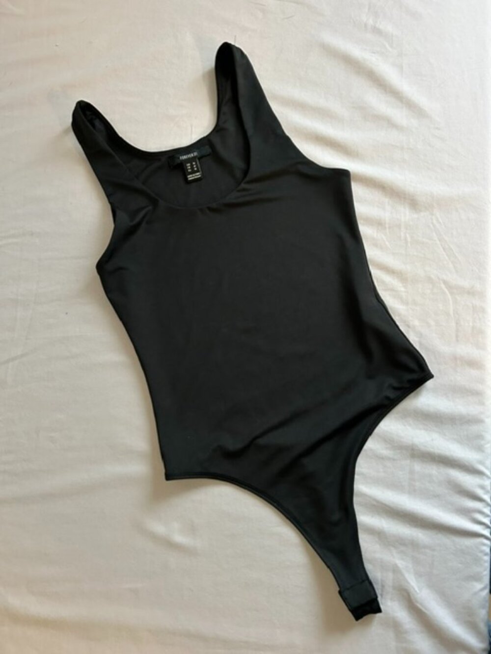 Forever 21 Black Scoop Neck Sleeveless Bodysuit Size M
